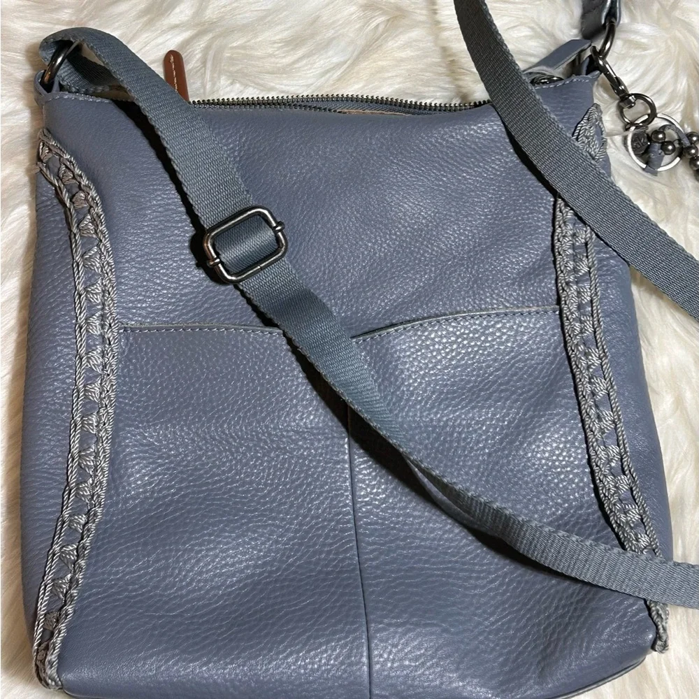 The Sak blue leather Crossbody bag #H-13 - Picture 9 of 9